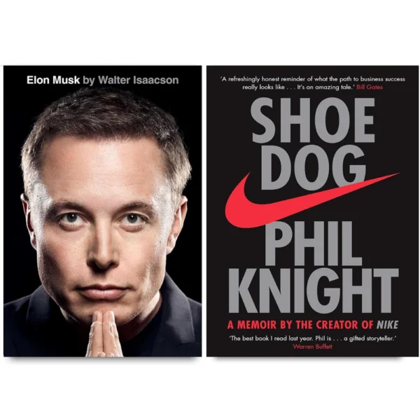 Shoe Dog by Phil Knight & Elon Musk by Walter Isaacson | Combo Book Set