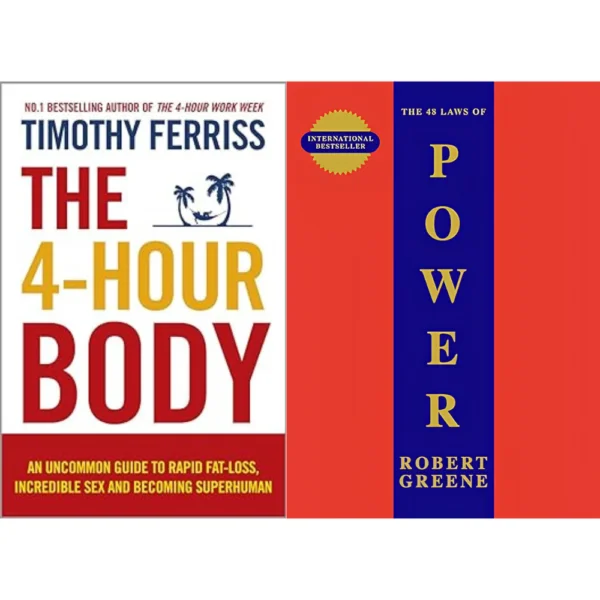 The 4-Hour Body By Timothy Ferriss & The  48 Laws Of Power By Robert Greene | ( 2 Book Combo Set)