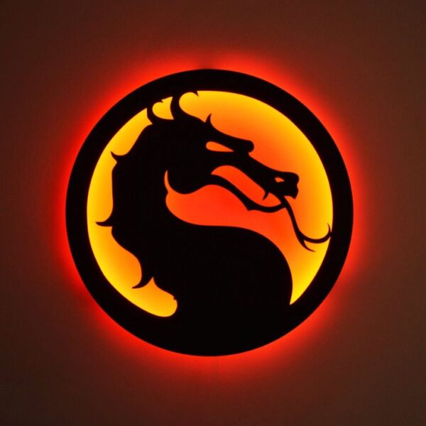 Game of Thrones wall decor, led light wall decor, dragon wall art, dragon led sign, Mortal Kombat wall art, game room