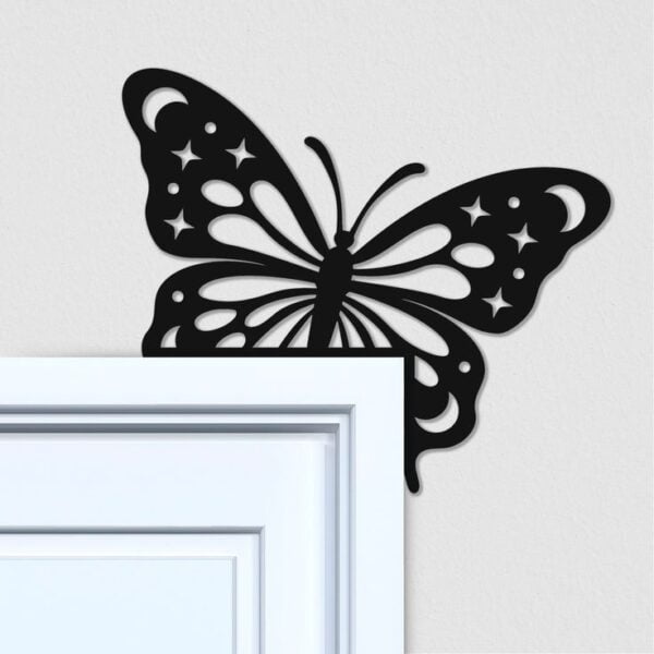 Butterfly Door Corner Accents – Elegant Decorative Wall Art (Set of 2)