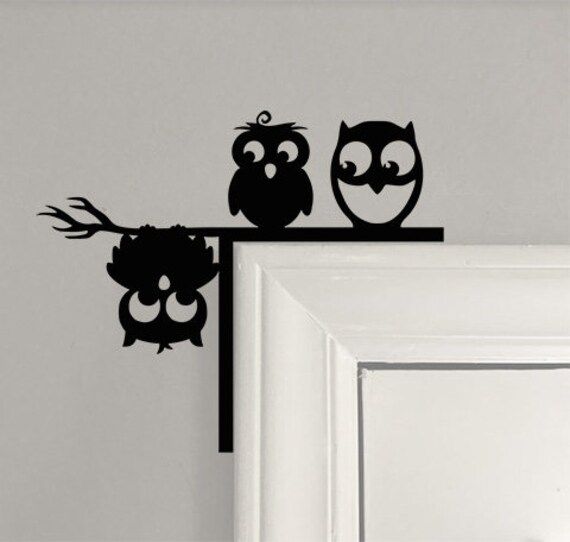 Cute Owl Door Corner & Window Accents – Charming Decorative Door Decor (Set of 2)