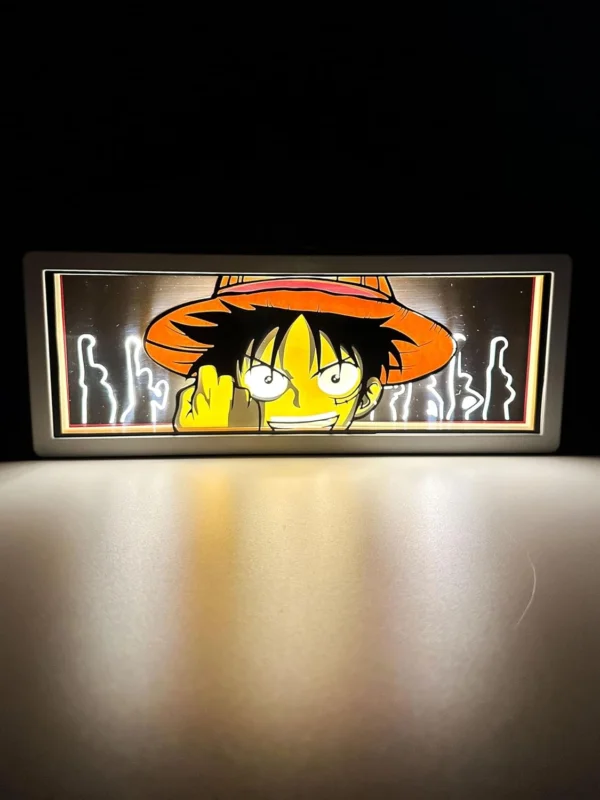 One Piece Anime LED Light Box – 3D Night Lamp Featuring Iconic Characters